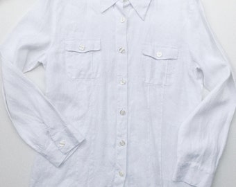 White linen shirt | Etsy