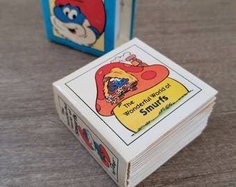 Vintage Smurf Mini Book, Vintage Smurfs Collectibles Books, 1982 Peyo, Christmas Stocking Stuffer Gifts, Wonderful World of Smurfs Book