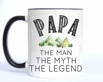 PAPA The man, the myth, the legend/Father's Day/New Dad/Dad gift/Father's Day gift/coffee mug/coffee/mug/coffee cup/DISHWASHER safe