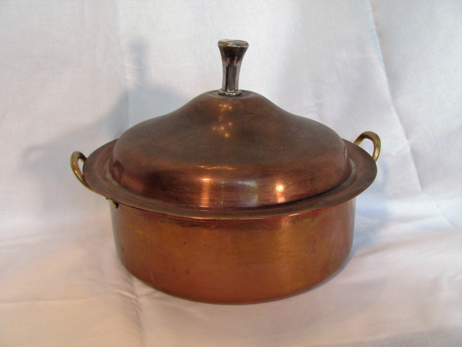 Copper Pot with Lid by Tagus made in Portugal / French Country