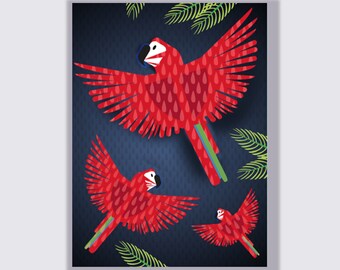 Illustration child Parrot