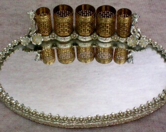 Cherub Lipstick Holder with Vanity / Dresser Mirror - 4580