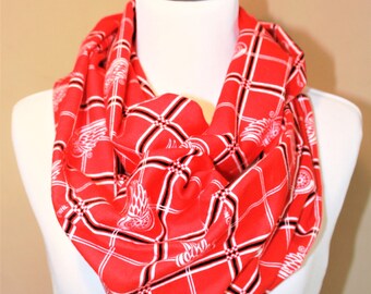 Detroit Redwings Flannel Scarf - Men's or Women's