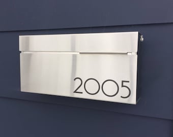 Modern and contemporary mailbox LOUIS S- stainless steel, Modern Mailbox, Wall Mount mailbox - locking optional #147S