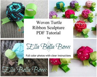 Sale Price ** Instant Download, Turtle Ribbon Sculpture TUTORIAL in PDF