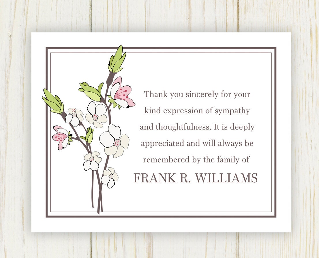 Thank You For Funeral Flowers And Food How To Write A Thank You For