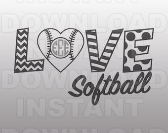 Free Free 308 Peace Love Softball Svg SVG PNG EPS DXF File