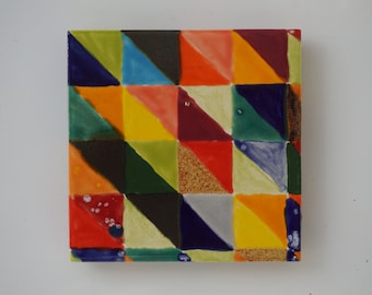 Geometric Ceramic Coaster