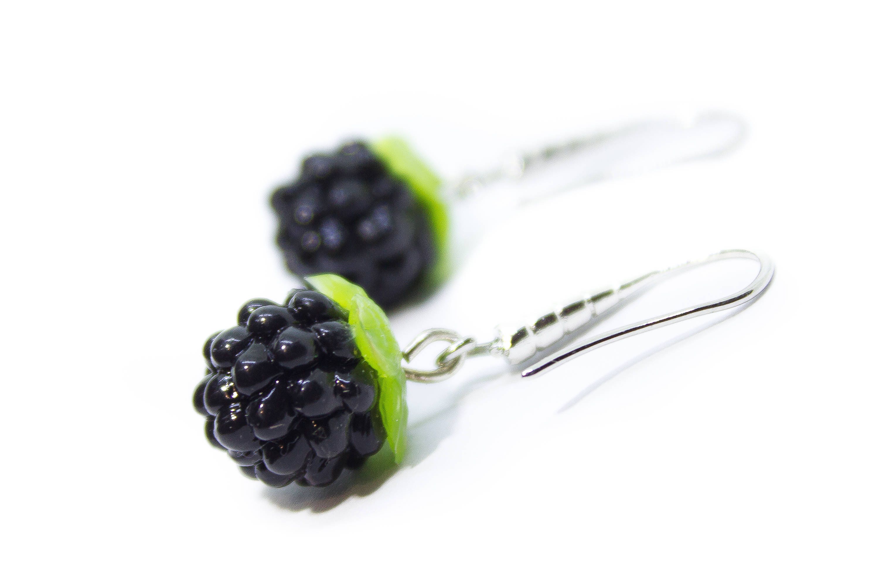 Blackberry earrings bright jewelry gift for women silicone