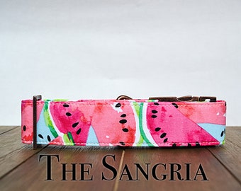 Watermelon Dog Collar, Dog Collars, Summer Dog Collar, Beach Dog Collar, Pink Dog Collar, Dog Collar for girls, Dog Collar Female, Pink Dog