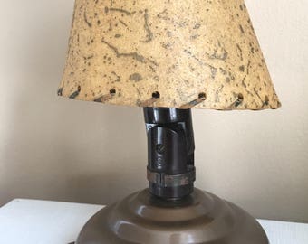 Mid Century Modern Lamp or Sconce with fiberglass shade