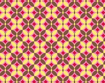 Tula Pink Flutterby Geo Butterfly pink moda fabric FQ or more