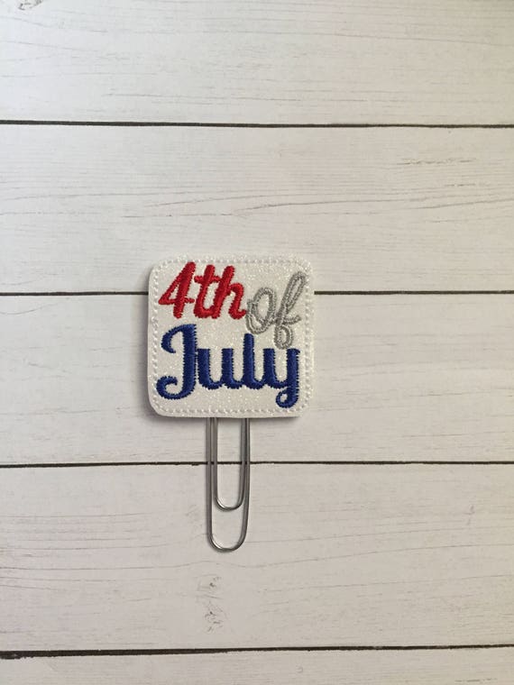 Fourth Of July Planner Clip/Planner Clip/Bookmark. Patriotic Planner Clip. 4th of July Clip. Glitter Planner Clip. Easter Planner