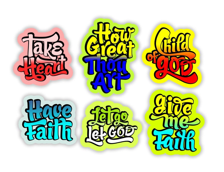 20 printable faith stickers for bible journaling planners