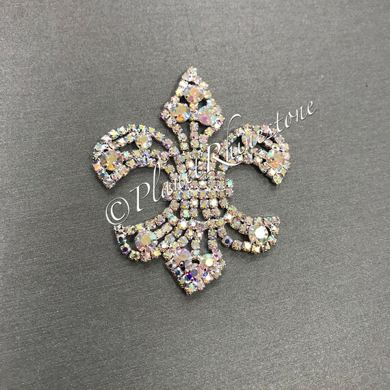 AB Fleur De Lis Rhinestone Applique #AS-14