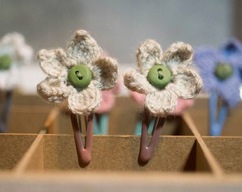 Pippa - Handmade Crochet Hair clips