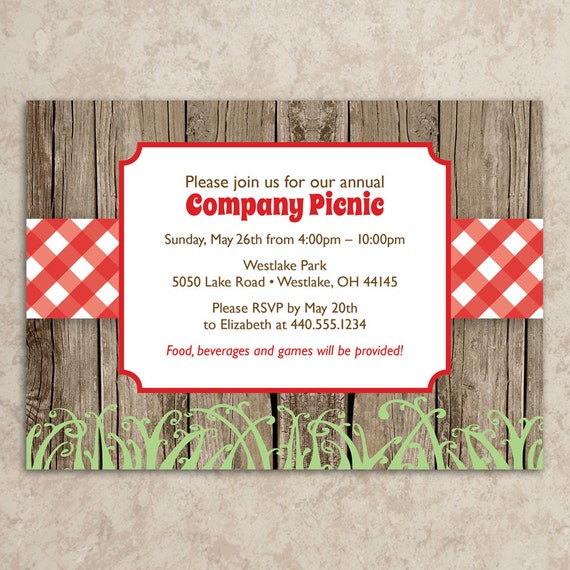 picnic invitation diy printable jpeg company picnic picnic invitation card