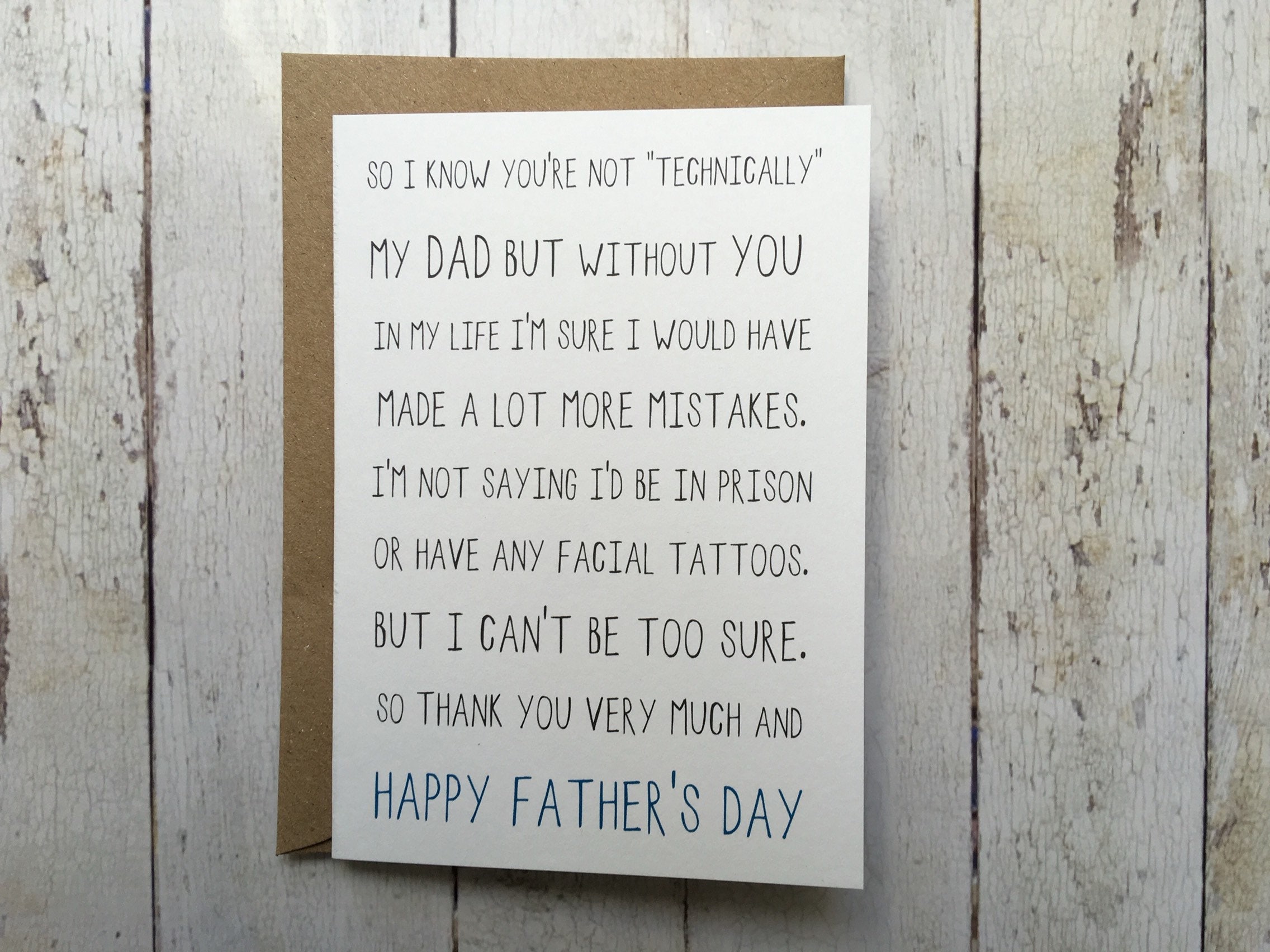 Step Dad Father's day card // Father figure card // Funny