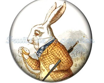 1 cabochon 30mm, fairytales, round glass