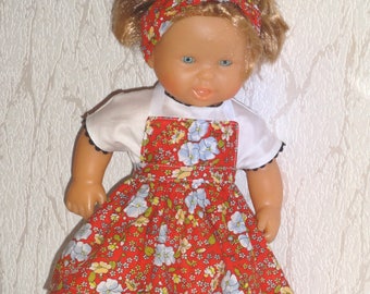 38-40 cm skirt, blouse, turban doll clothes.