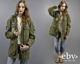 Army Jacket Camo Jacket Air Force Patches Jacket 60s Military Coat 1960s Coat Army Green Coat Military Jacket Camouflage Men's Jacket S M L