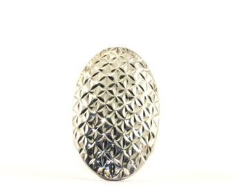 Vintage Oval Shape Diamond Cut Ring 925 Sterling Silver RG 2415