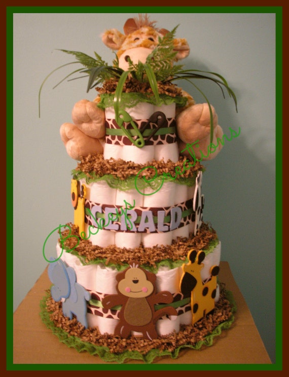 Giraffe Diaper Cake Jungle Diaper Cake
