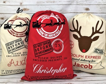 Personalized Santa Sack, canvas santa sack, santa sack, personalized, christmas bag, santa bag, canvas bag, canvas santa bag, santa, bag