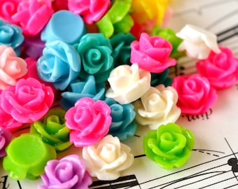 120 Rose Cabochons 10mm