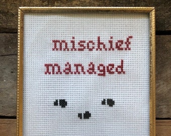Mischief Managed Cross Stitch