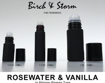 ROSEWATER & VANILLA by Jo Malone Unisex type - 100% Pure Perfume Fragrance Body Oil Roll On - Uncut - No Alcohol