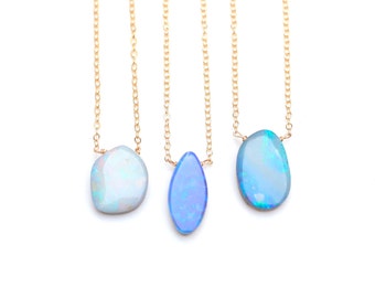 Natural Opal Necklace Australian Boulder Opal