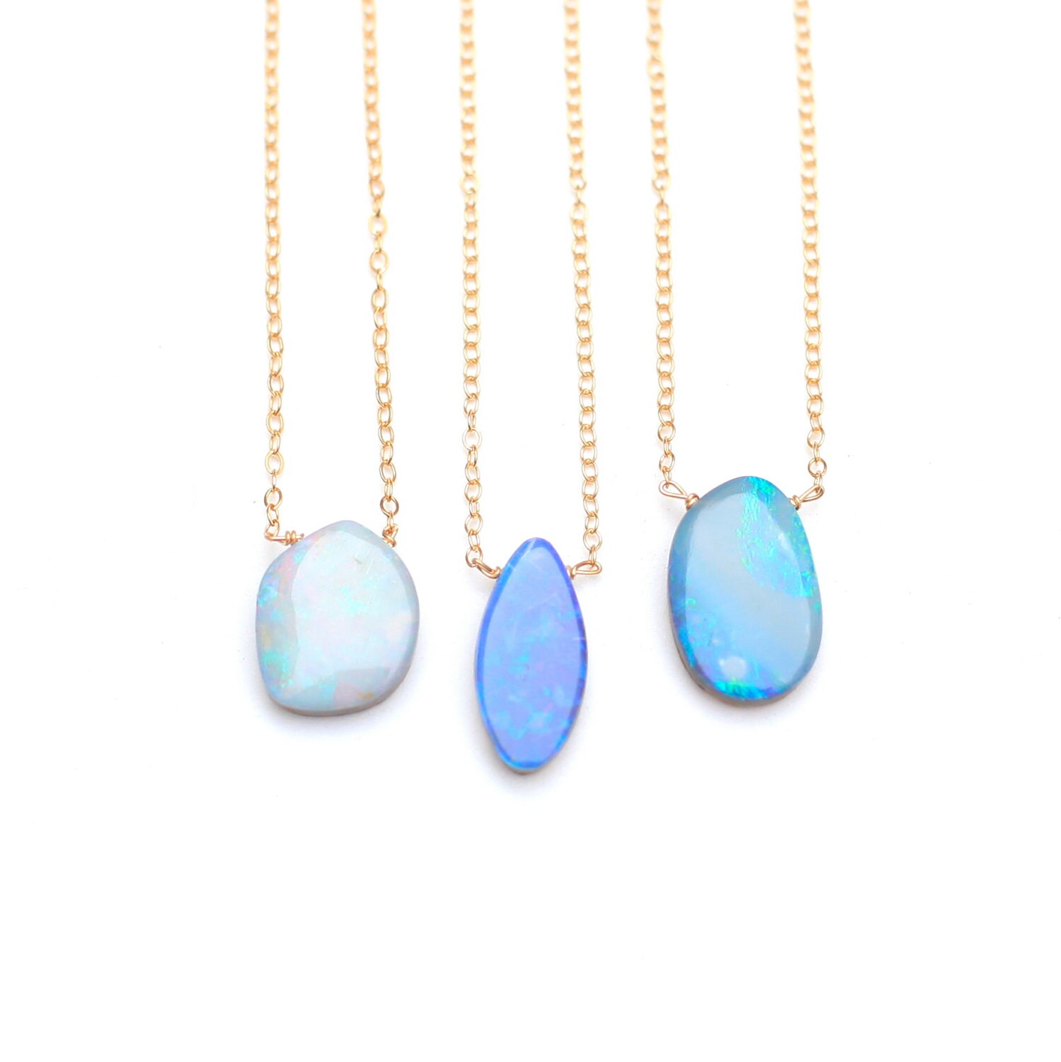 Natural Opal Necklace Australian Boulder Opal