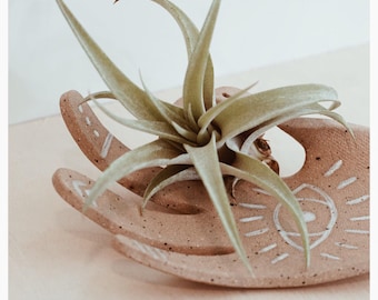 Hamsa Evil Eye Hand Dish Incense Burner Stoneware MADE TO ORDER