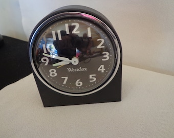 Vintage Black "Westclox" Alarm Clock