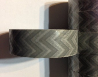 Grey ombré washi tape grey chevron tape