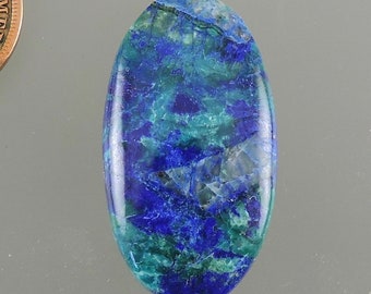 Blue Bird Azurite Cabochon, Blue Bird Azurite Cab, Designer Blue Bird Cab, Pendant Cab, Gift Cab, C3001, Hand Cut by 49erMinerals