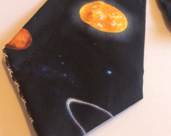 Outer space galaxy necktie, Outer space necktie, planetary necktie, science teacher gift, geeky gift, geek gift, nerd tie