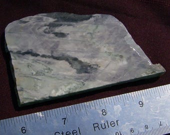 Lavender Jasper Slab -Beautiful Pastel Green & Lavender Handmade Stone Slice by JewelryArtistry - SL459