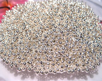 Bright Silver Plated 2mm Smooth Ball Spacer Beads