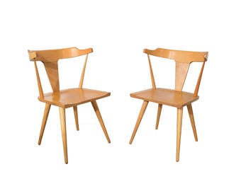 Paul Mccobb Maple Arm Chairs Mid Century Modern Planner Group Winchendon Furniture