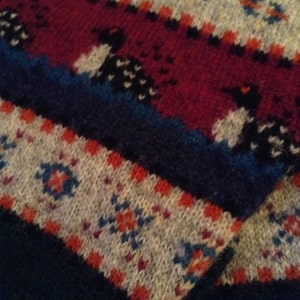 Unisex Woolrich Wool Sweater Jumper, Large 44, all wool dark multi colors