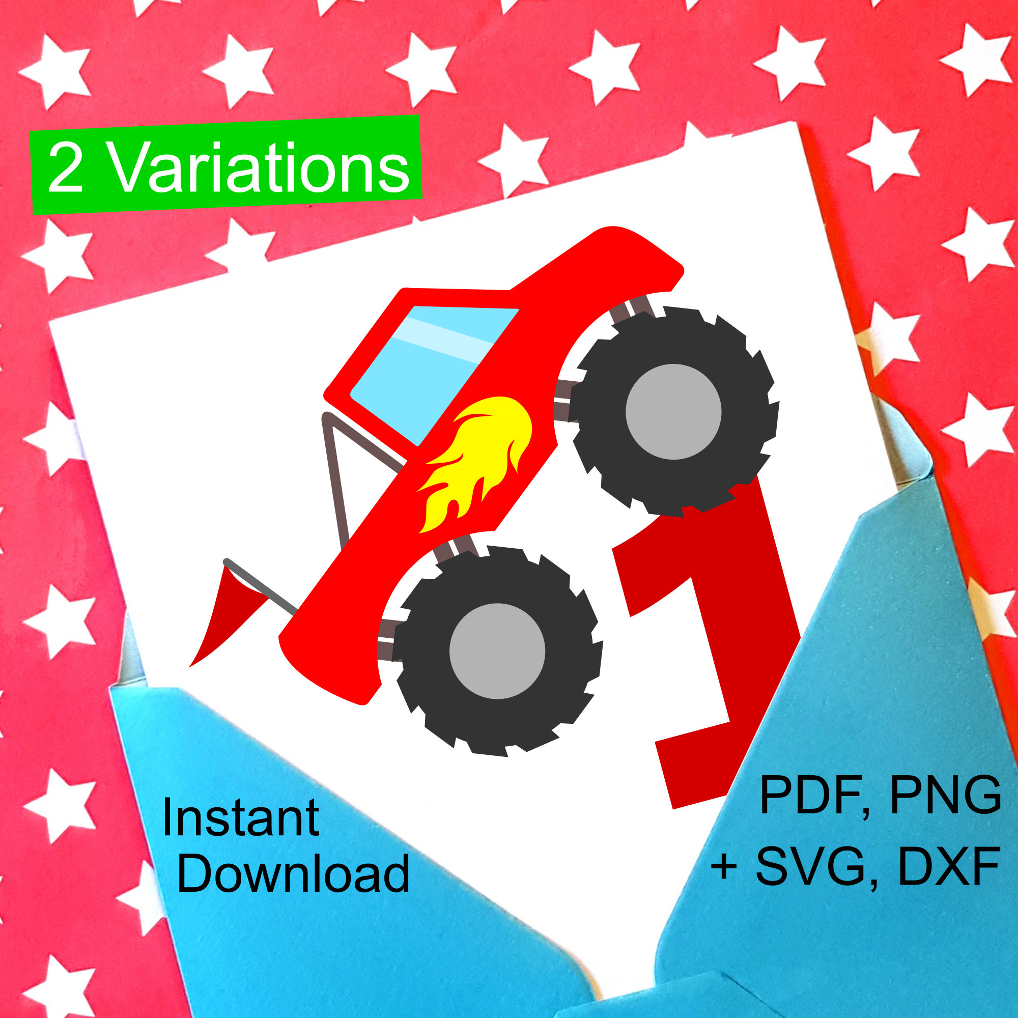 Download Monster Truck 1st Birthday SVG and Printable Clipart to ...
