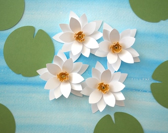 Water Lily Decorations / Place cards / centerpiece 20 piece set