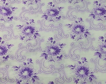 Superb vintage French floral fabric