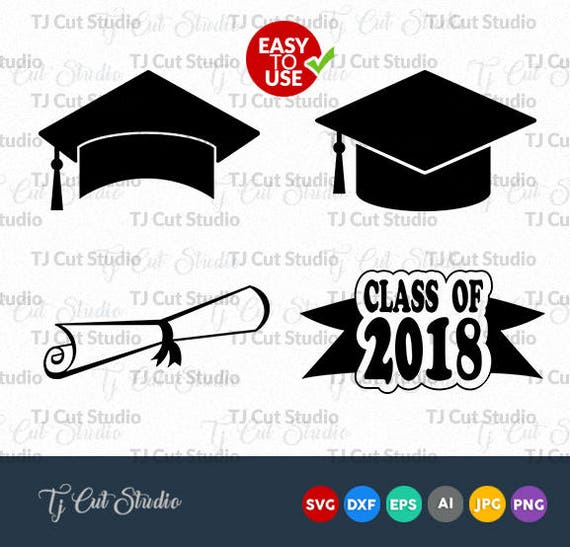 Download Graduation SVG Class of 2018 SVG Graduation Cap SVG