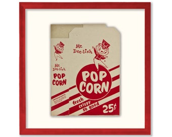 Mr. Deelish Vintage Popcorn Box in Red Lacquered Frame