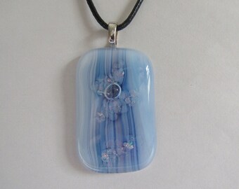 Sale;Dichroic Butterfly Pendant, Fused Glass Pendant; Dichroic Necklace; Fused Glass Necklace; Dichroic Jewelry/PDB810