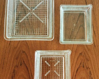 Vintage photography trays / developing trays / darkroom development trays
