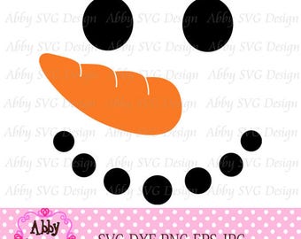 Snowman Face Cut File eps,png,dxf and svg file for the Cutting Machines